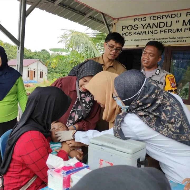 Kelurahan Teritip melaksanakan Pekan Imunisasi Nasional (PIN) Polio